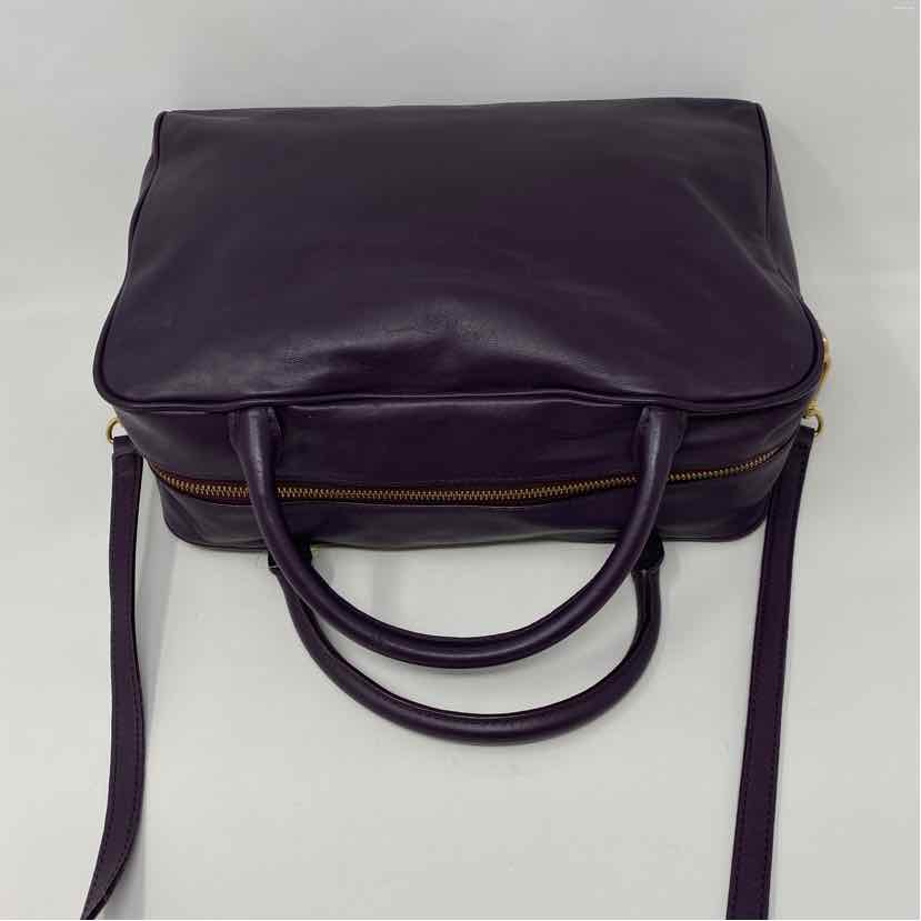 Pre-Owned Brooks Brothers Purple Leather Handbag