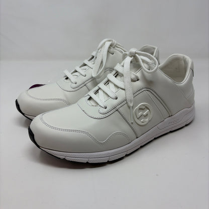 Pre-Owned Gucci White Leather Shoe Size 9 Designer Shoes