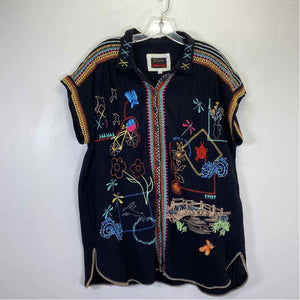 Pre-Owned Size M Johnny Was Black Multi Top