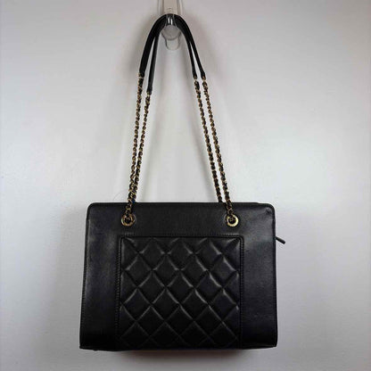 Pre-Owned Chanel Black Leather Designer Handbag