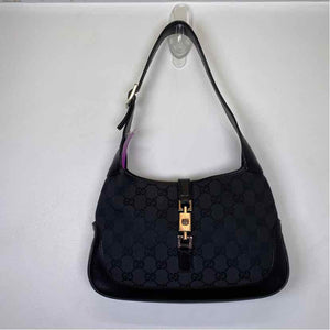 Pre-Owned Gucci Black Canvas Designer Handbag