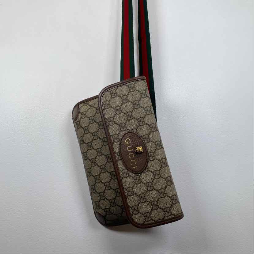 Pre-Owned Gucci Monogram Calf Hair Designer Handbag