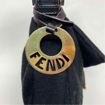 Pre-Owned Fendi Black Fabric Designer Handbag