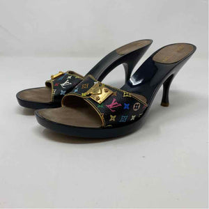 Pre-Owned Louis Vuitton Monogram Leather Shoe Size 8 Designer Shoes