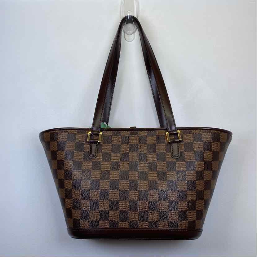 Pre-Owned Louis Vuitton Damier Eben Canvas Designer Handbag