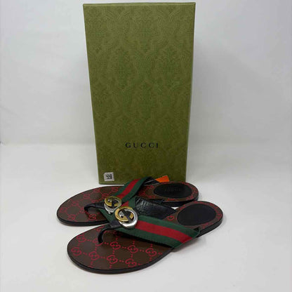 Pre-Owned Gucci Monogram Canvas Shoe Size 6.5 Designer Shoes