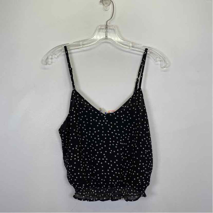 Pre-Owned Size M She & Sky Black Polka Dot Top