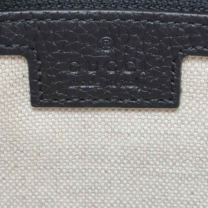 Pre-Owned Gucci Black Leather Designer Handbag