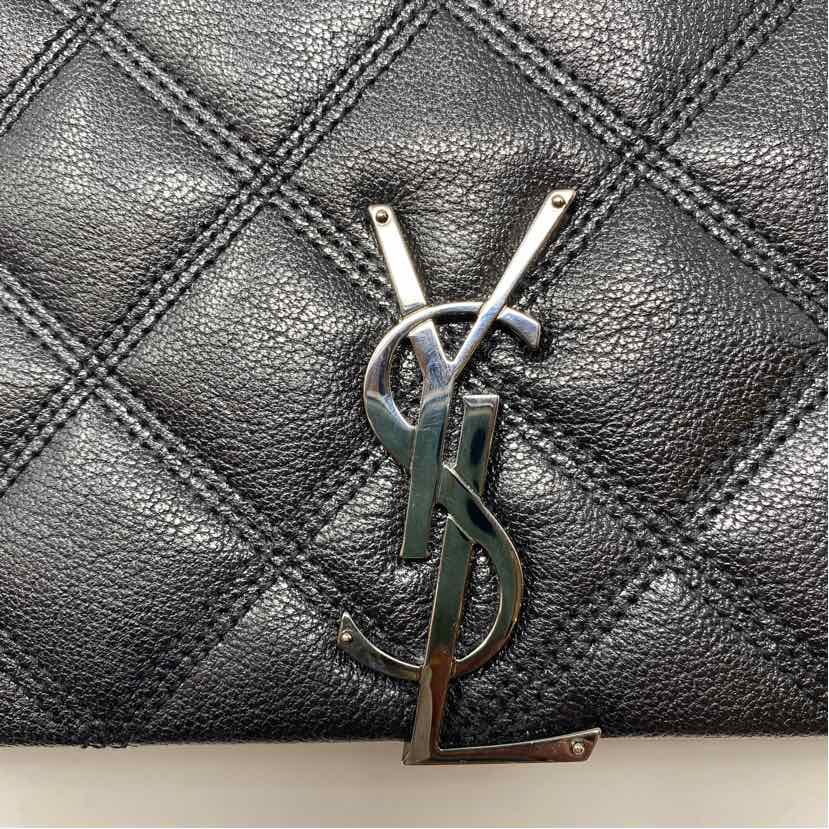 Pre-Owned Saint Laurent Black Leather Designer Handbag