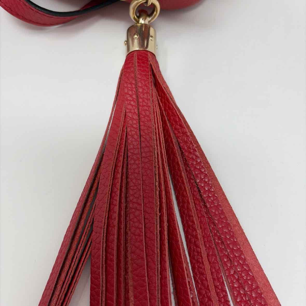 Pre-Owned Gucci Red Leather Designer Handbag
