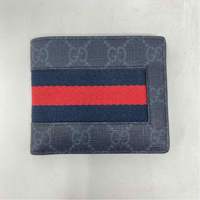 Pre-Owned Gucci Grey Canvas Designer Wallet