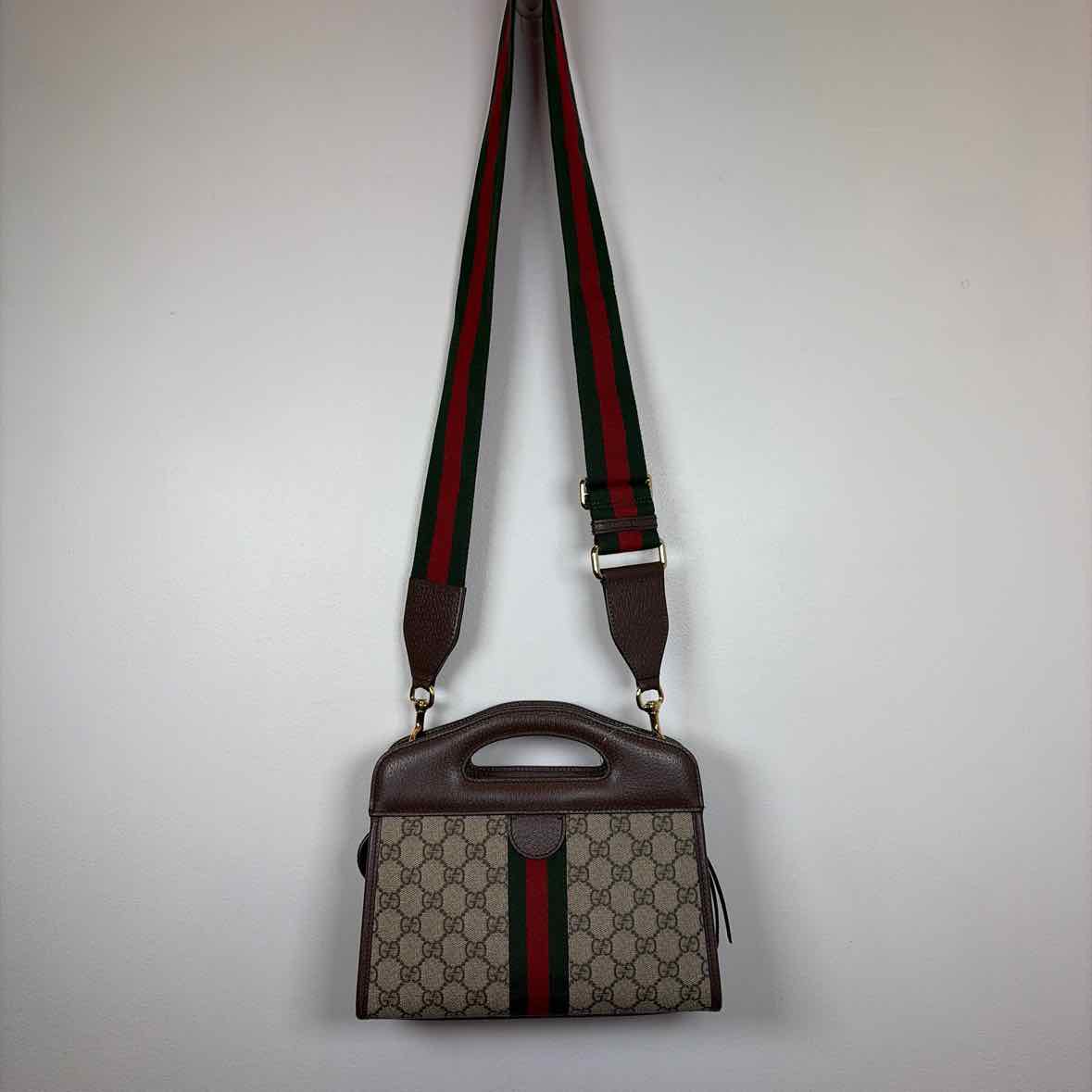 Pre-Owned Gucci Monogram Canvas Designer Handbag