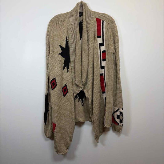 Pre-Owned Size L Ralph Lauren Tan Multi Cardigan