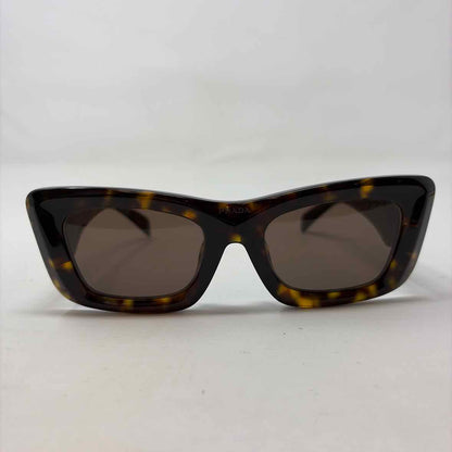 Pre-Owned Prada Brown Acrylic Designer Sunglasses