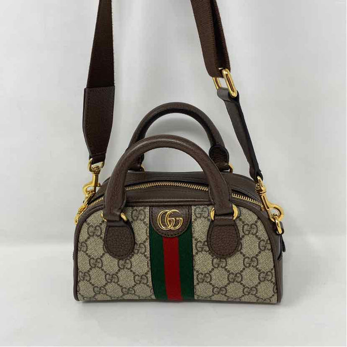 Pre-Owned Gucci Monogram Coated Canvas Designer Handbag
