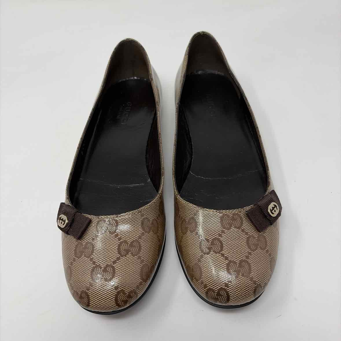 Pre-Owned Gucci Monogram Canvas Shoe Size 5 Designer Shoes