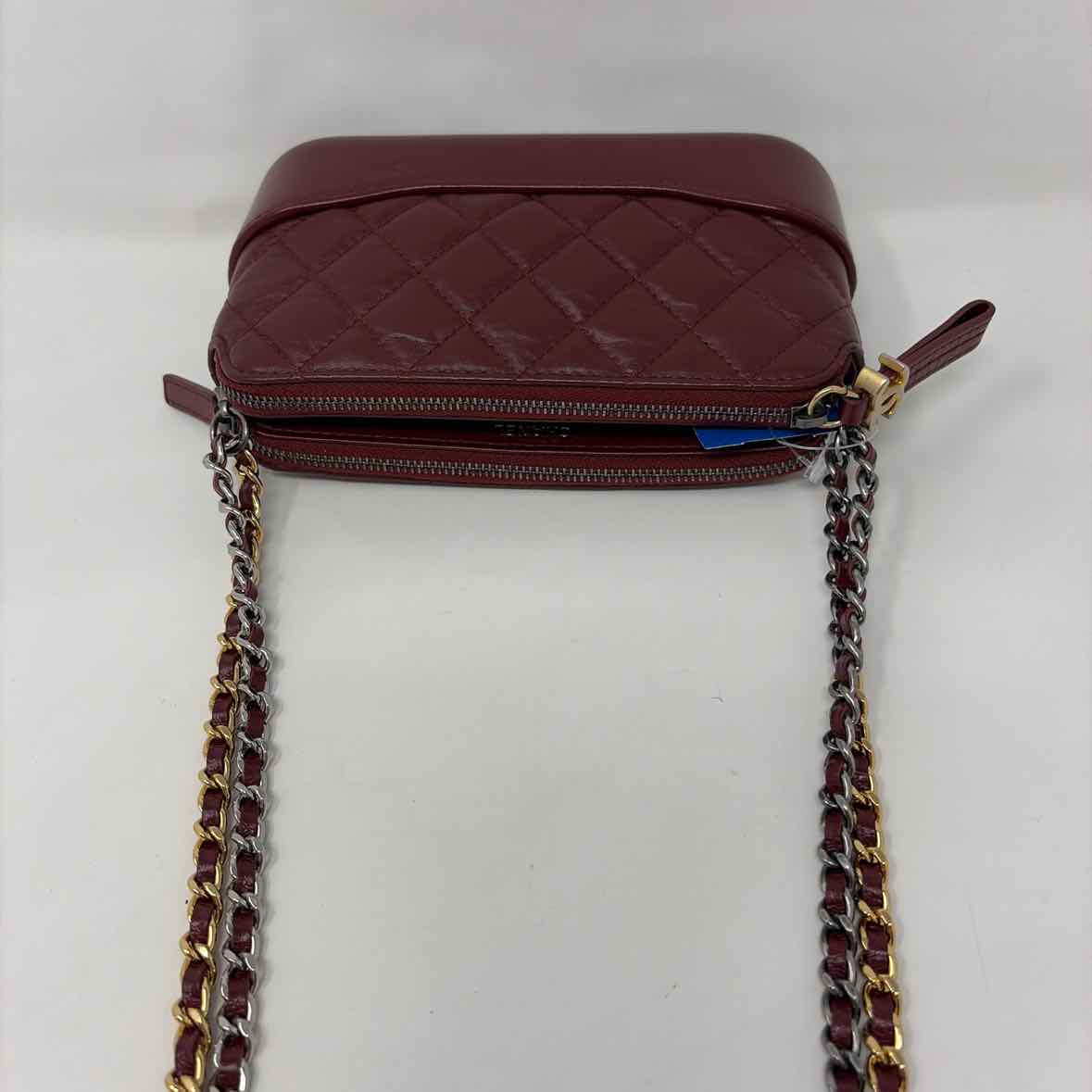 Pre-Owned Chanel Burgundy Leather Designer Handbag
