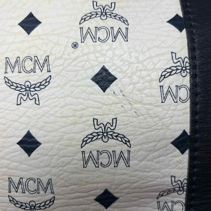 Pre-Owned MCM White Leather Designer Handbag