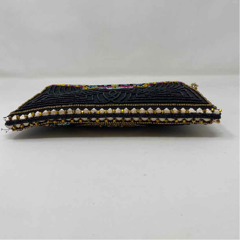 Pre-Owned Mary Frances Black Multi Beaded Handbag