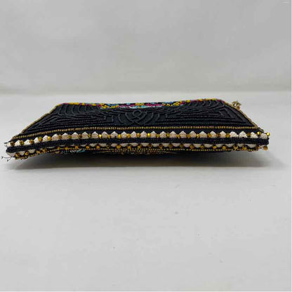 Pre-Owned Mary Frances Black Multi Beaded Handbag