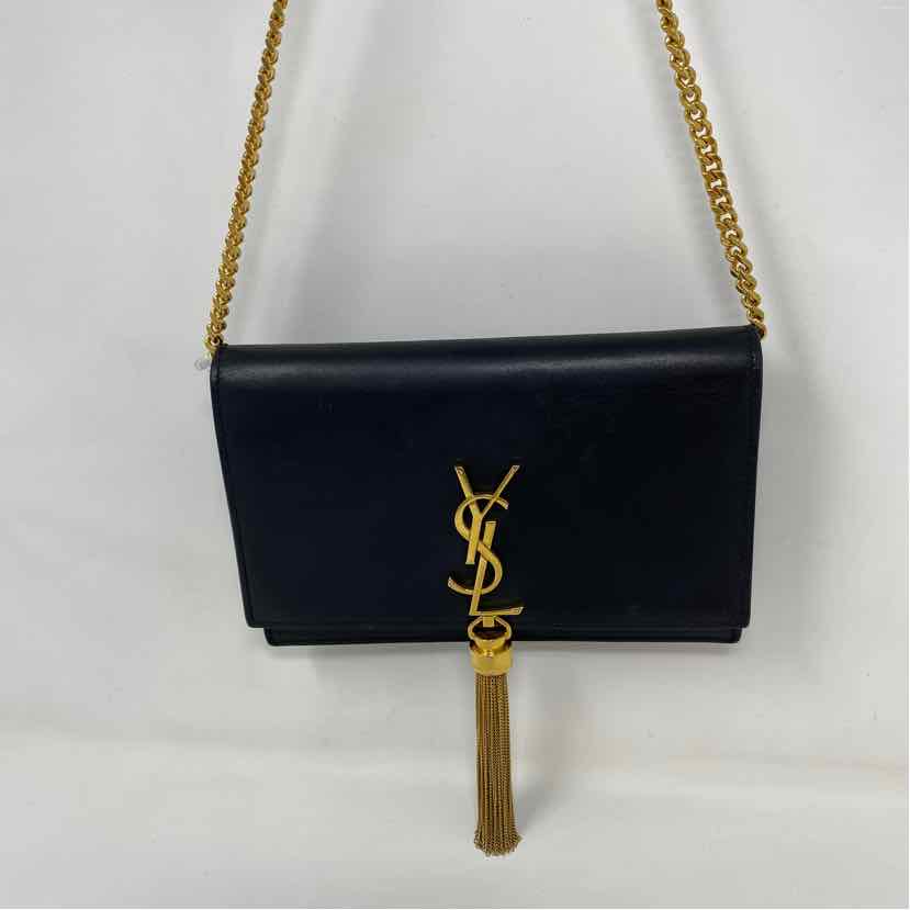 Pre-Owned Saint Laurent Black Leather Designer Handbag