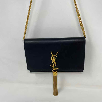 Pre-Owned Saint Laurent Black Leather Designer Handbag