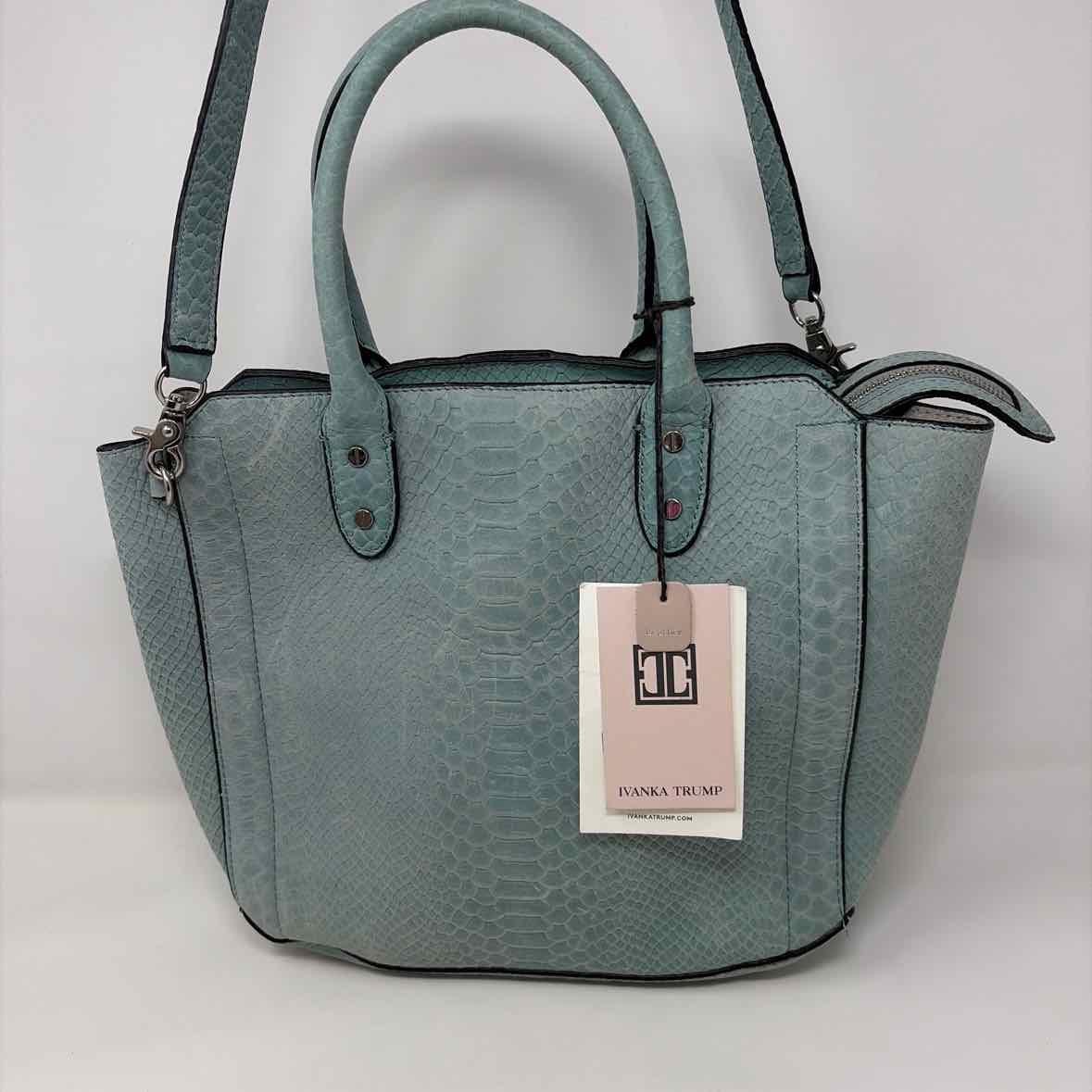 Pre-Owned Ivanka Trump Teal Leather Handbag