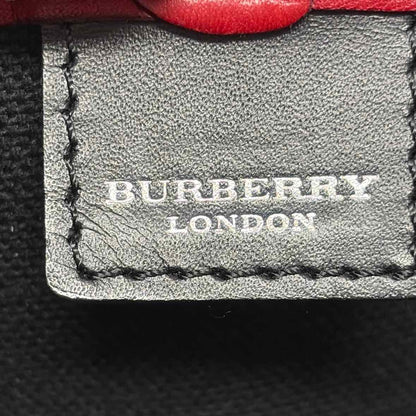 Pre-Owned Burberry Red Multi Coated Canvas Designer Handbag