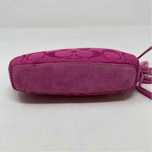 Pre-Owned Coach Hot Pink Canvas Wristlet