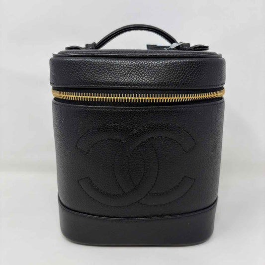 Pre-Owned Chanel Black Leather Designer Handbag