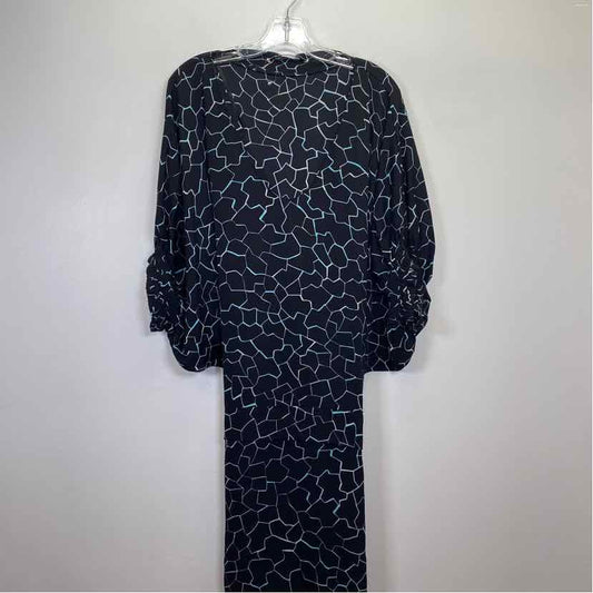 Pre-Owned Size 12/L Diane Von Furstenberg Black Casual Dress