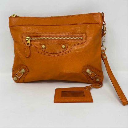 Pre-Owned Balenciaga Orange Leather Designer Handbag