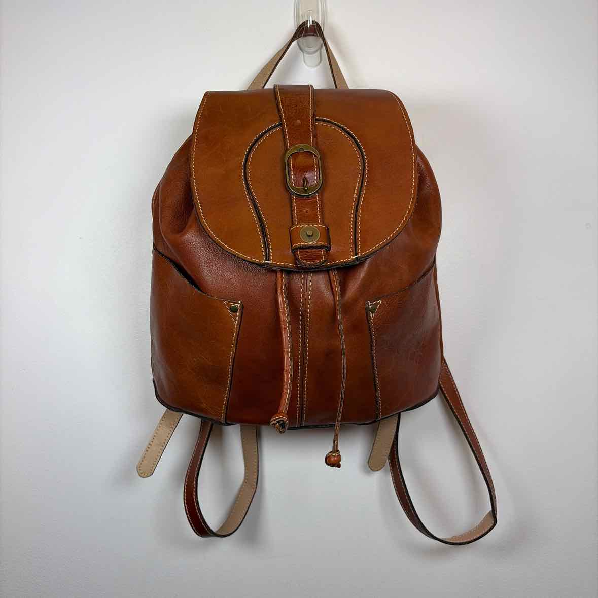 Pre-Owned Patricia Nash Cognac Leather Handbag