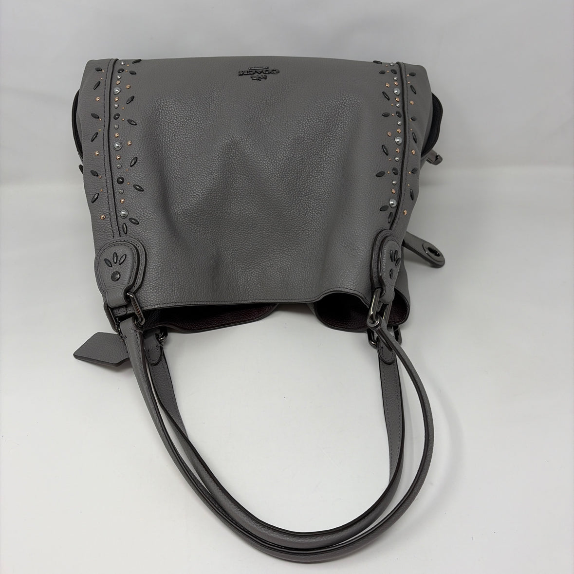 Pre-Owned Coach Grey Leather Handbag