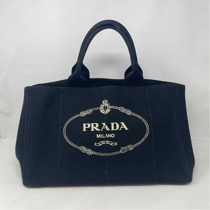 Pre-Owned Prada Black Canvas Designer Handbag
