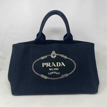 Pre-Owned Prada Black Canvas Designer Handbag