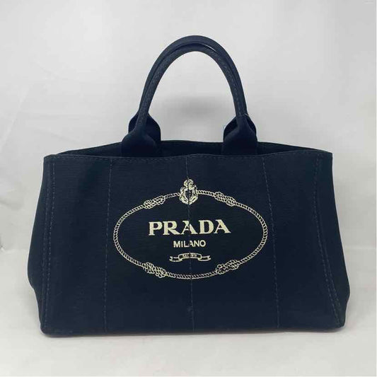 Pre-Owned Prada Black Canvas Designer Handbag