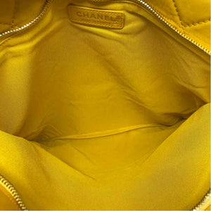 Pre-Owned Chanel Yellow Leather Designer Handbag