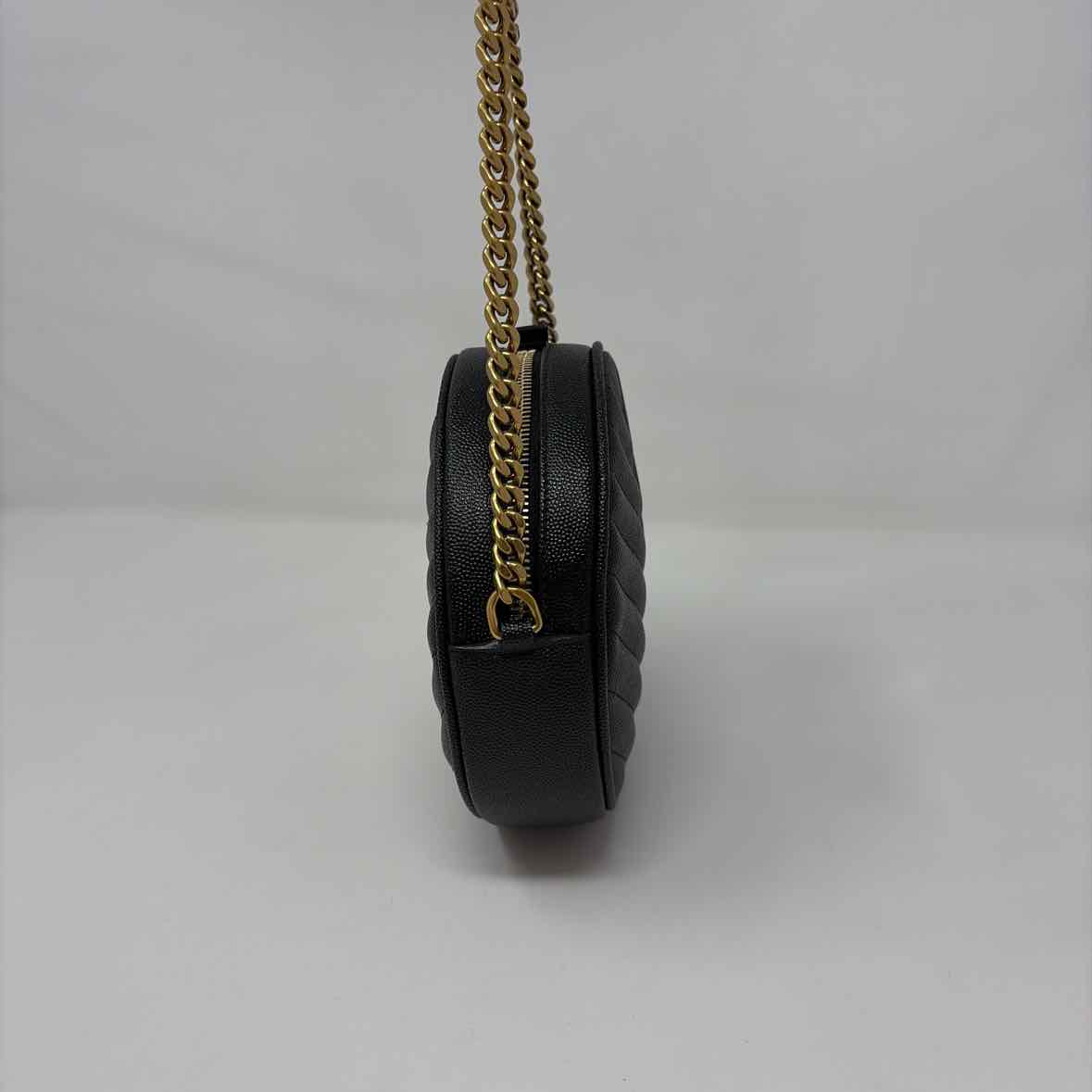 Pre-Owned Saint Laurent Black Leather Designer Handbag