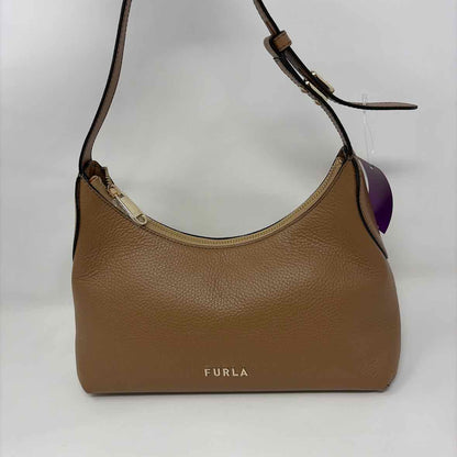 Pre-Owned Furla Cognac Leather Handbag