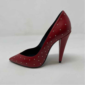 Pre-Owned Saint Laurent Red Leather Shoe Size 6.5 Designer Shoes