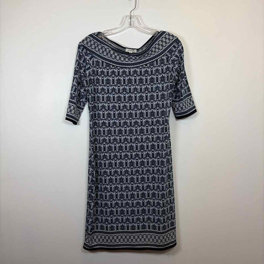 Pre-Owned Size M Max Studio Blue Print Casual Dress