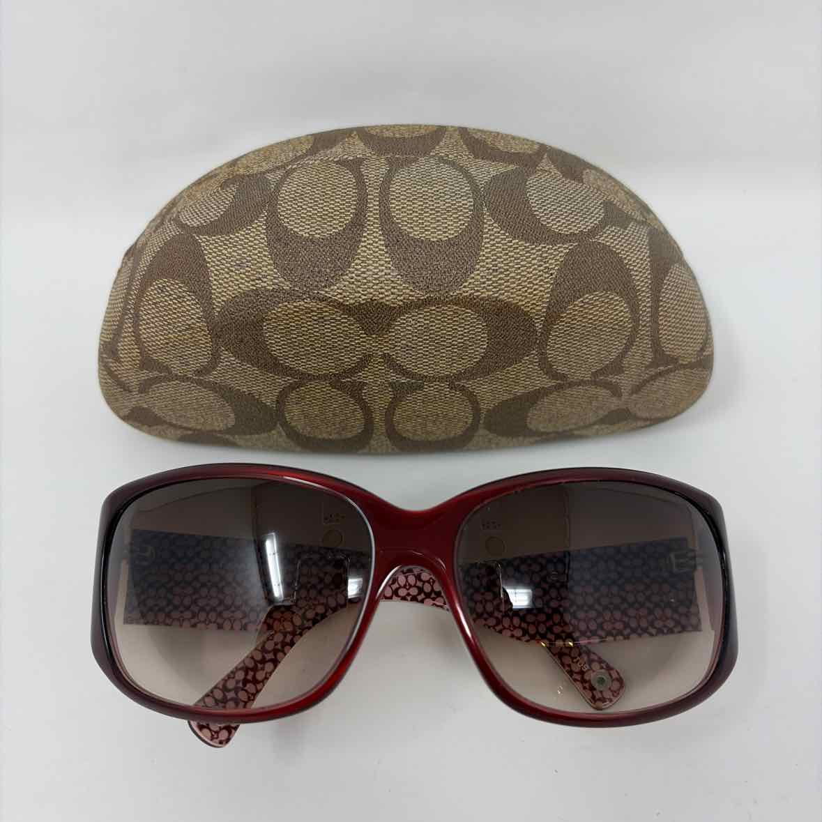 Pre-Owned Coach Red Acrylic Sunglasses