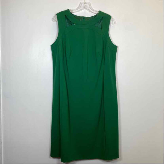 Pre-Owned Size 14/L Akris Green Casual Dress