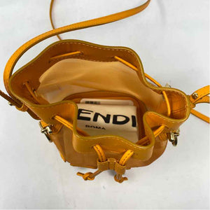 Pre-Owned Fendi Orange Mesh Designer Handbag