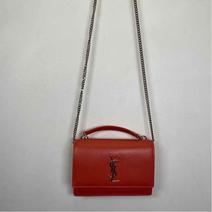 Pre-Owned Saint Laurent Orange Leather Designer Handbag
