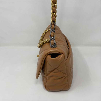 Pre-Owned Chanel Cognac Leather Designer Handbag
