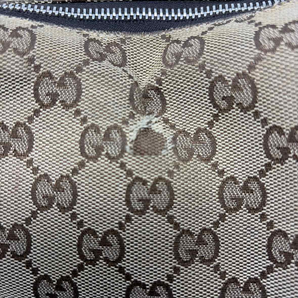 Pre-Owned Gucci Tan Fabric Designer Handbag