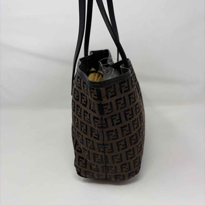 Pre-Owned Fendi Brown Fabric Designer Handbag