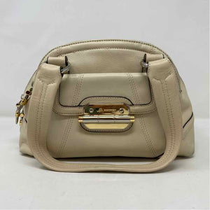 Pre-Owned B Makowski Cream Leather Handbag